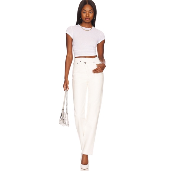 NWT Agolde Criss Cross Vegan Leather Pants - 26 - Picture 2 of 10